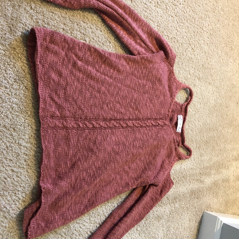 Cold shoulder sweater